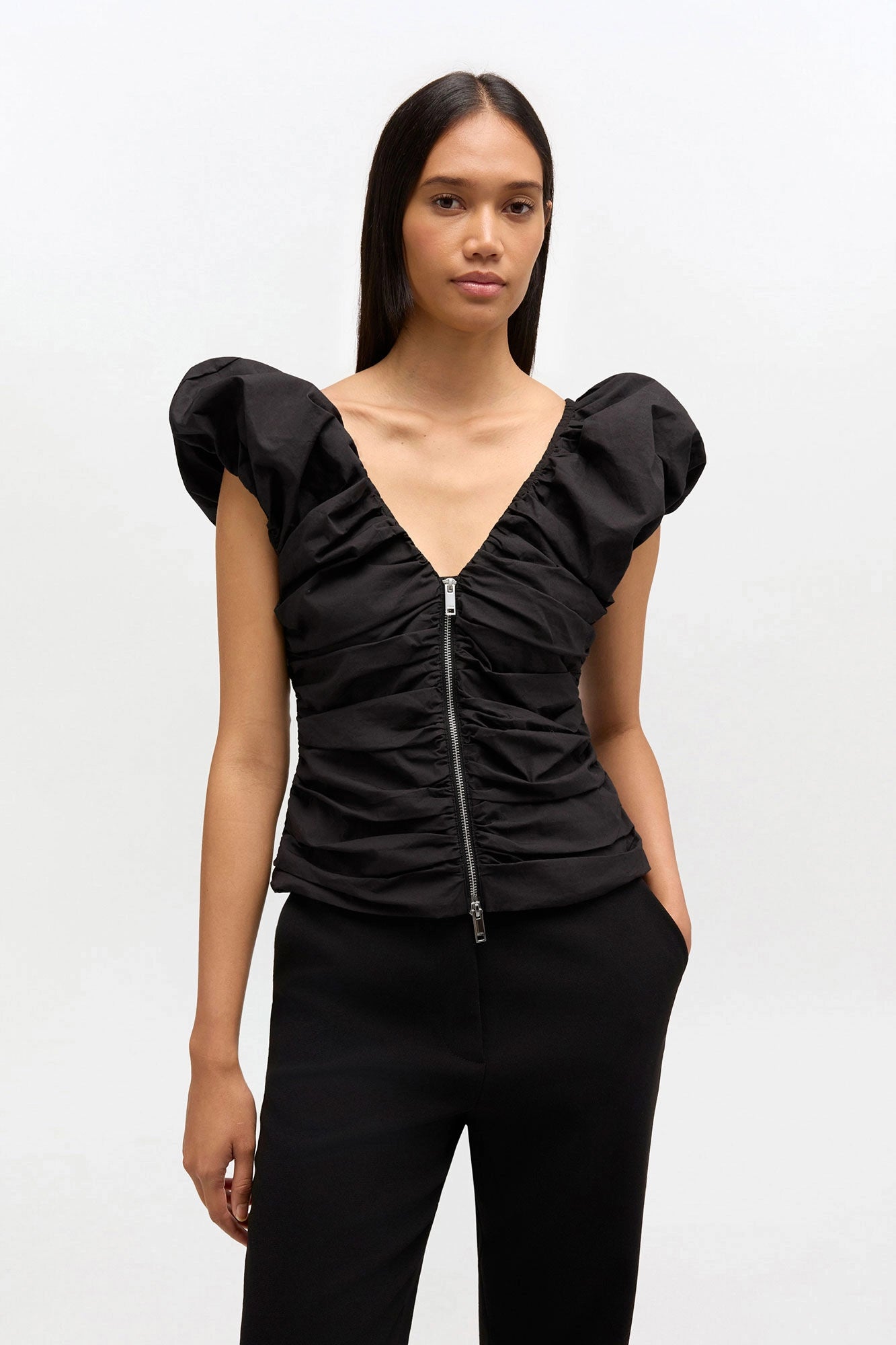 Ruched Top Tops Ganni