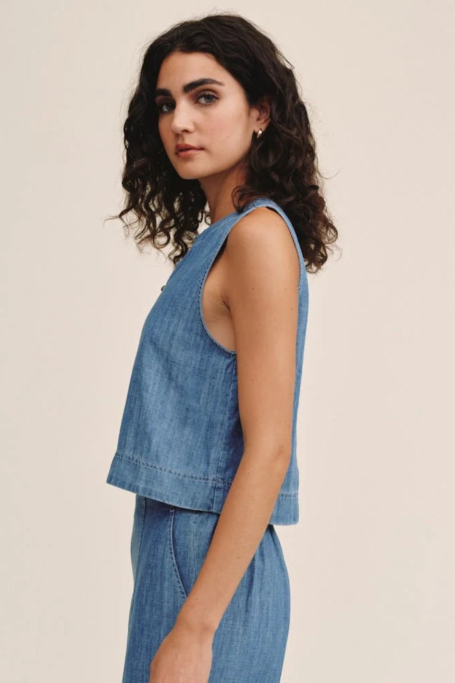 Sleeveless Placket Pullover T-Shirts &amp; Tanks Bella Dahl