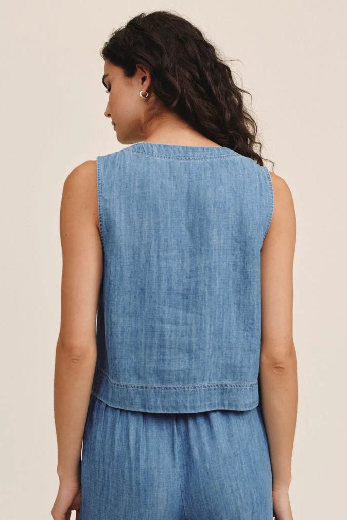 Sleeveless Placket Pullover T-Shirts &amp; Tanks Bella Dahl