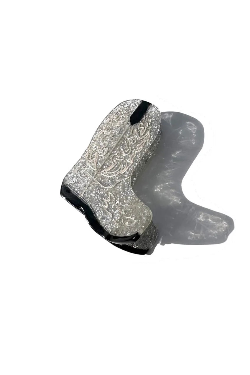 Hand-painted Cowboy Boot Claw Hair Clip Accessories Solar Eclipse