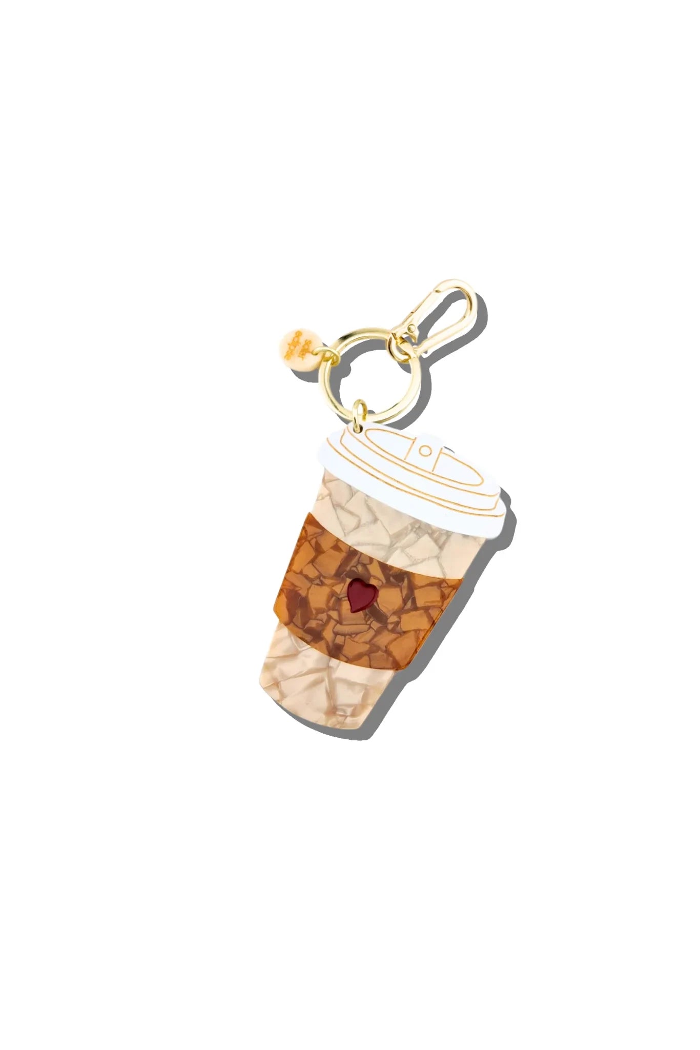 Hand-painted Coffee Cup Bag Charm + Keychain Accessories Solar Eclipse