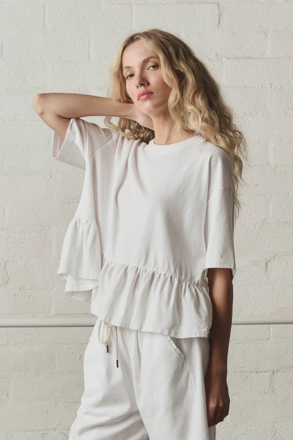 The Oversized Ruffle Peplum Tee T-Shirts &amp; Tanks The Great