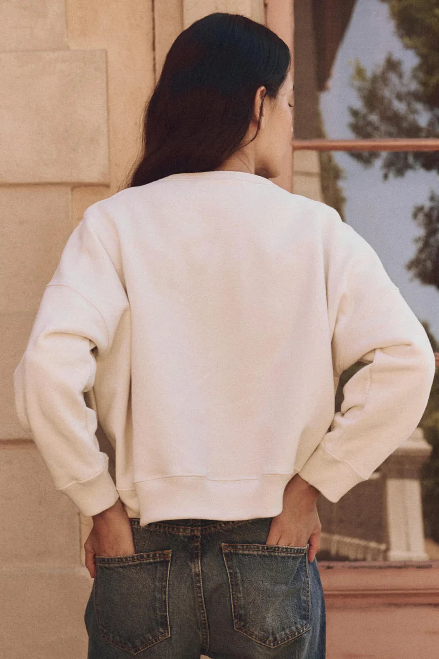 The Floral Applique Teammate Sweatshirt Sweaters &amp; Knits The Great