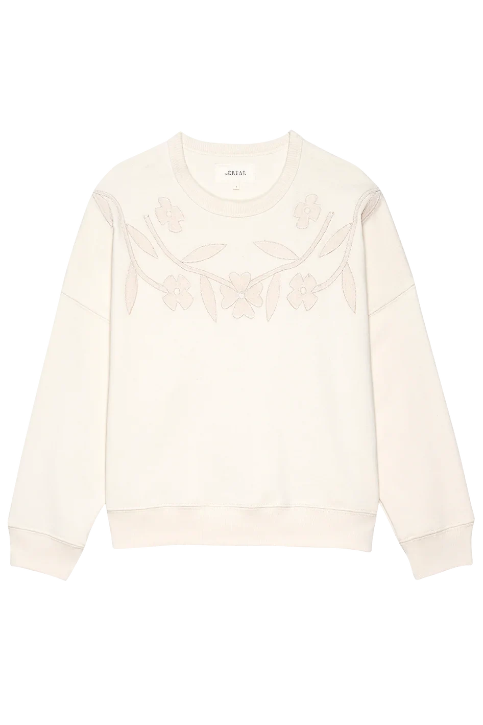 The Floral Applique Teammate Sweatshirt Sweaters &amp; Knits The Great