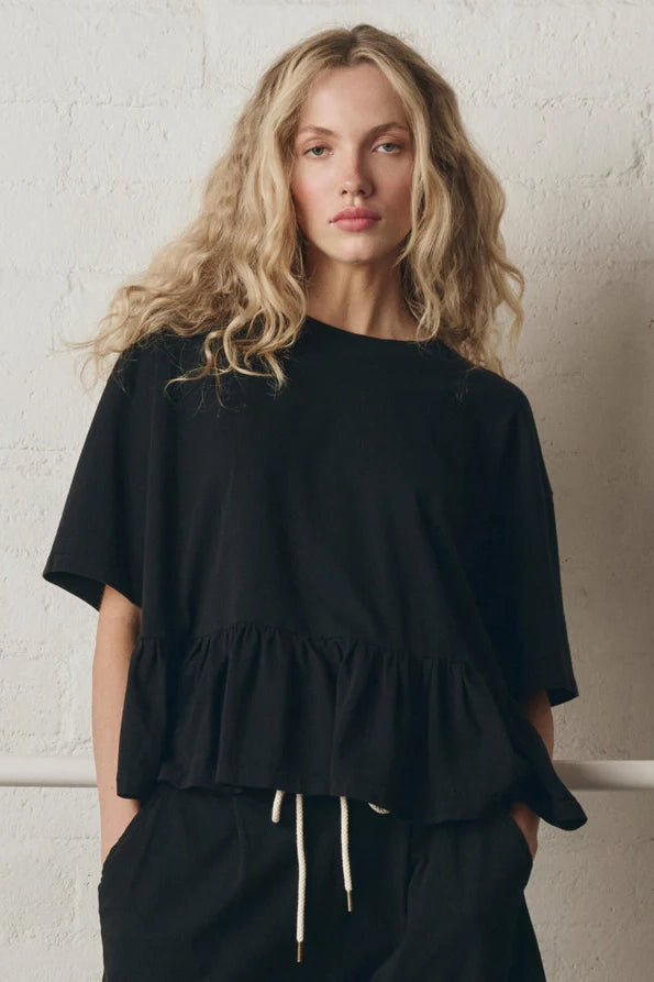 The Oversized Ruffle Peplum Tee T-Shirts &amp; Tanks The Great