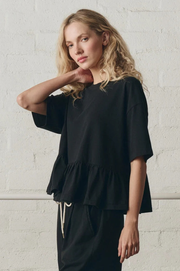 The Oversized Ruffle Peplum Tee T-Shirts &amp; Tanks The Great