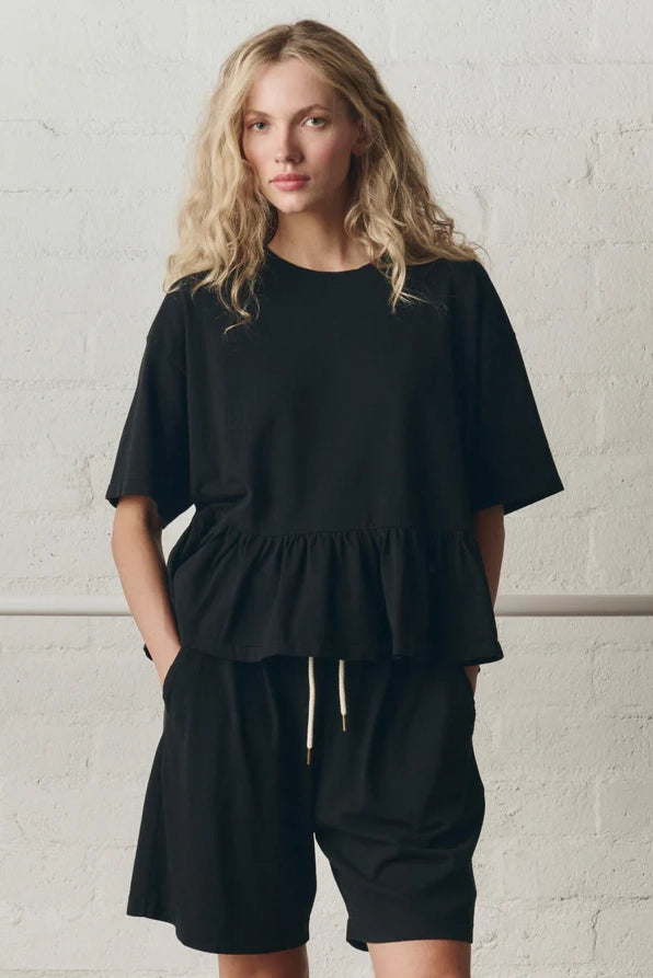 The Oversized Ruffle Peplum Tee T-Shirts &amp; Tanks The Great