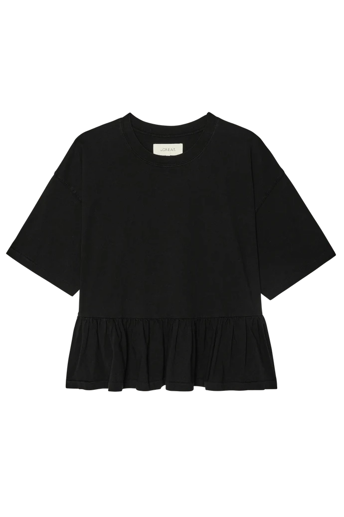 The Oversized Ruffle Peplum Tee T-Shirts &amp; Tanks The Great