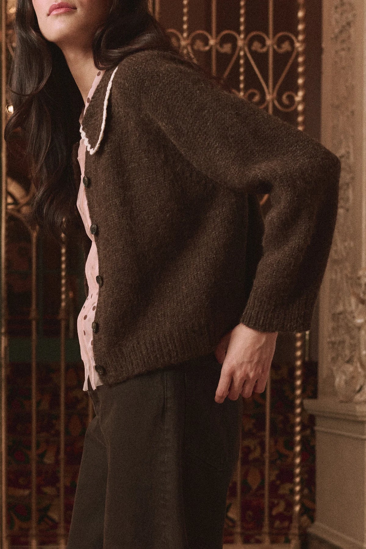 The Crochet Collar Cardigan Sweaters & Knits The Great
