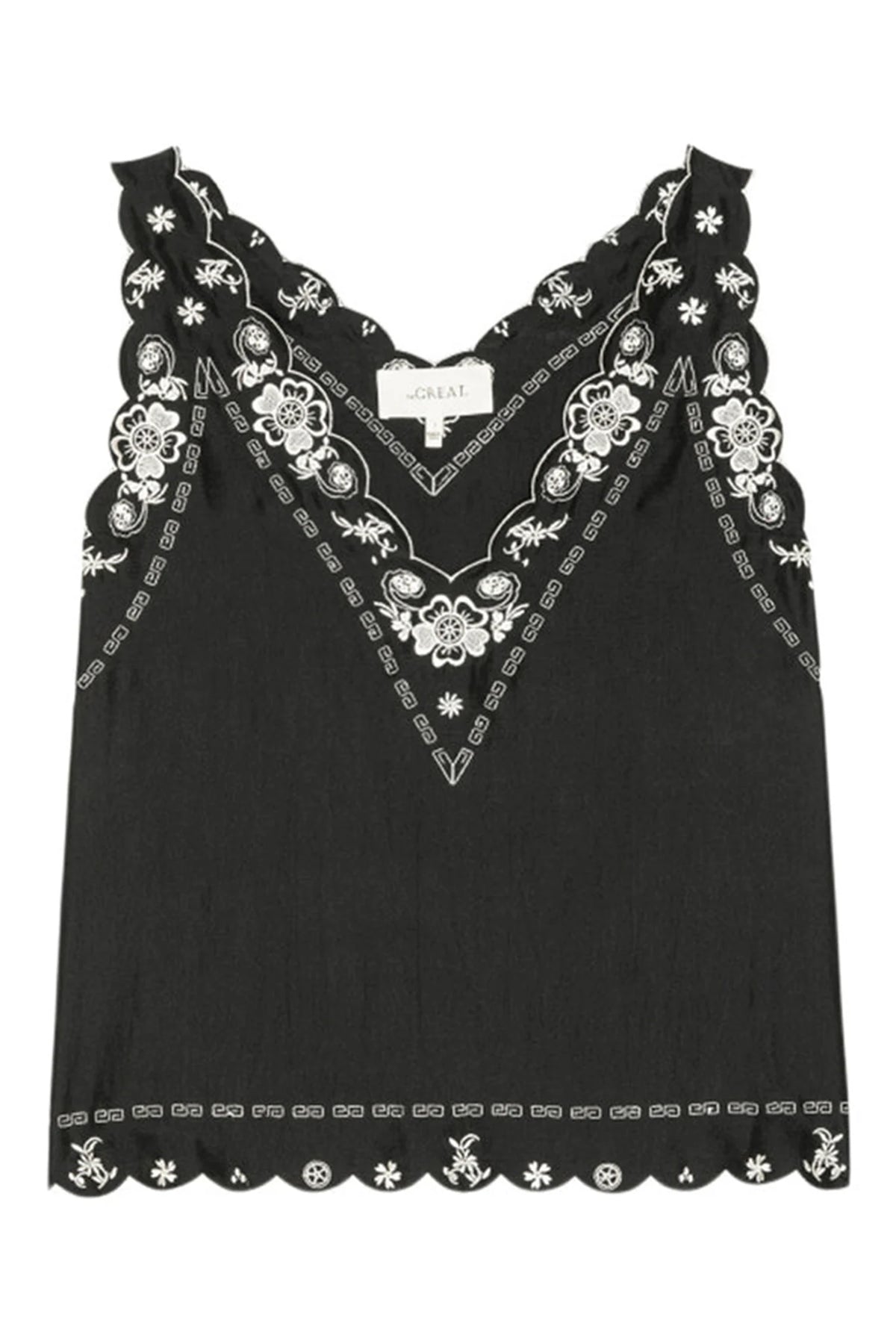 The Embroidered Floral Slip Top The Great