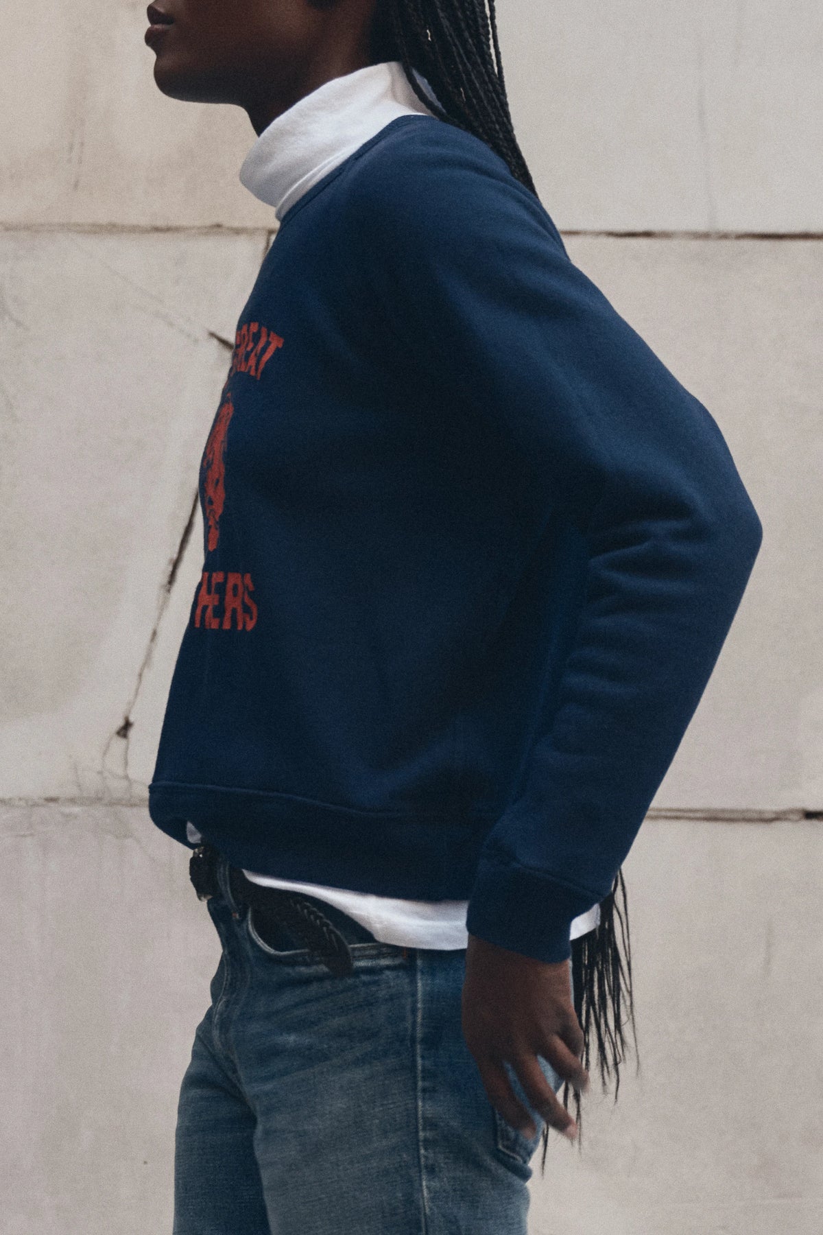 The Fleece Rookie Graphic Sweatshirt w/ Growling Panther Graphic Sweaters &amp; Knits The Great