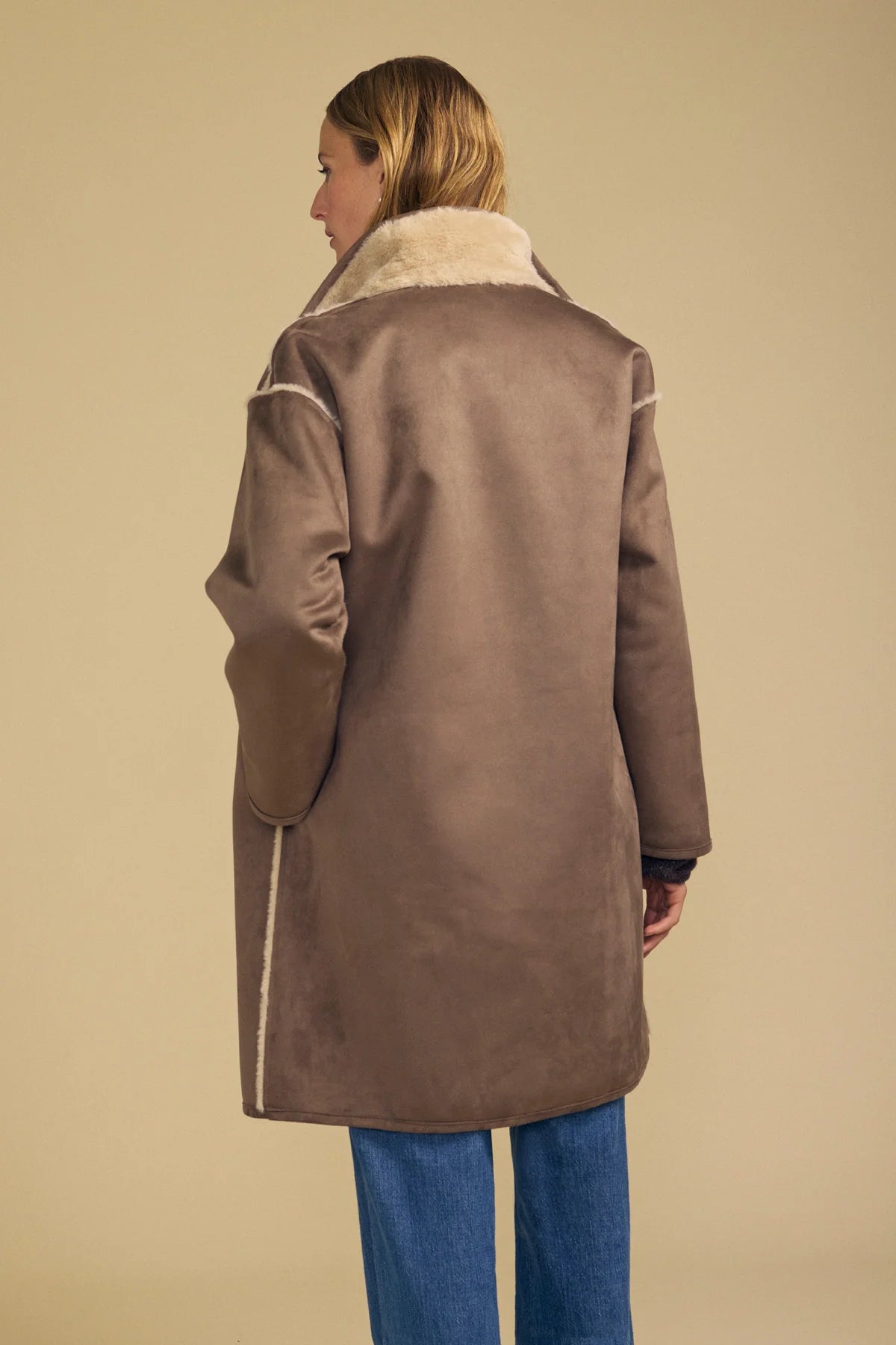 Yves Faux Suede Fur Reversible Coat Jackets &amp; Coats Velvet by Graham &amp; Spencer