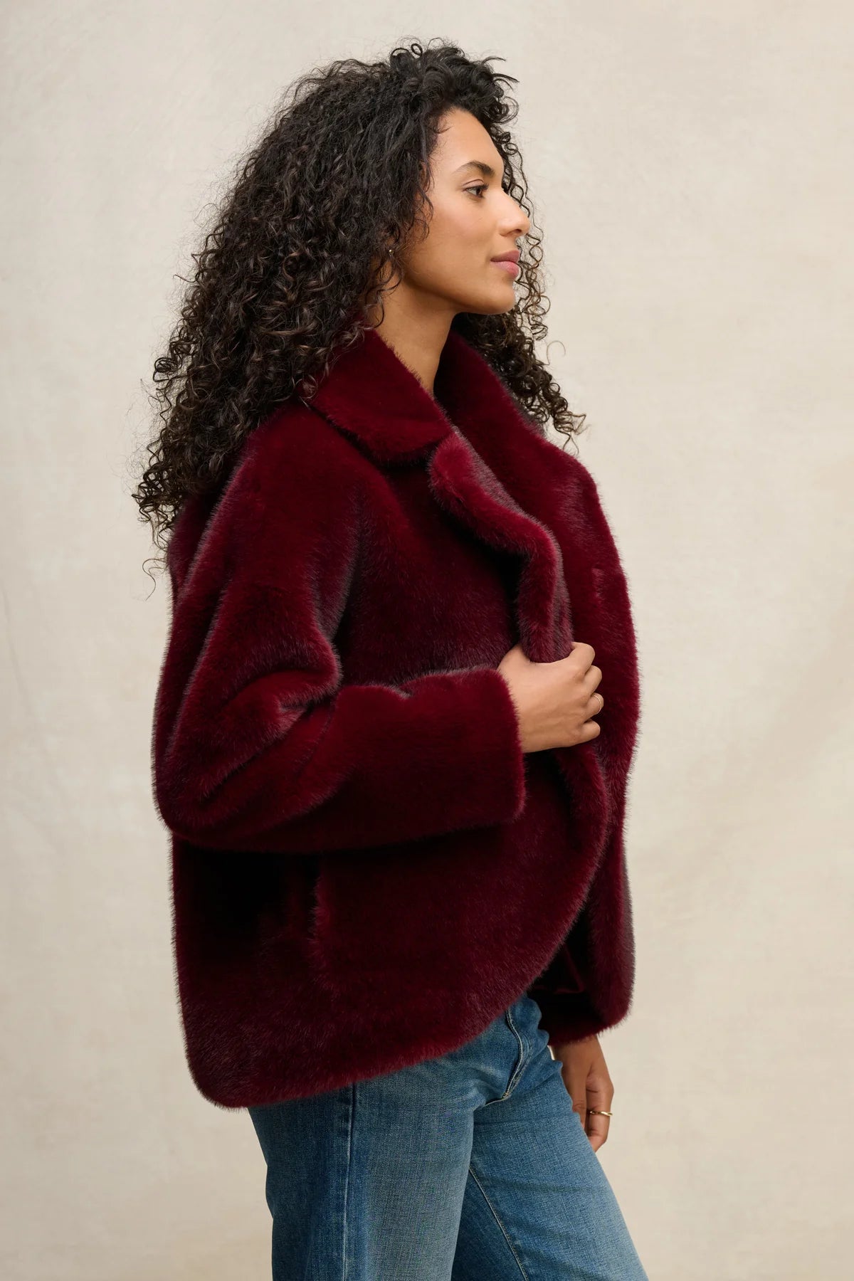 Carolyn Faux Fur Jacket Jackets & Coats Velvet by Graham & Spencer