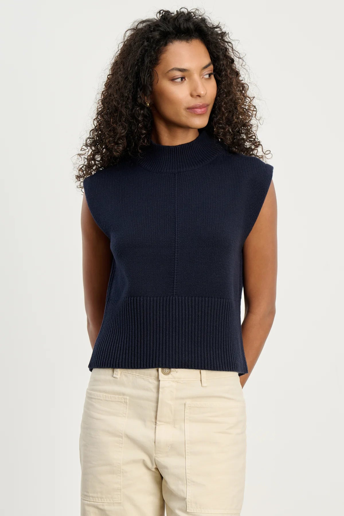 Electra Cotton Cashmere Sweater Vest Sweaters & Knits Velvet by Graham & Spencer