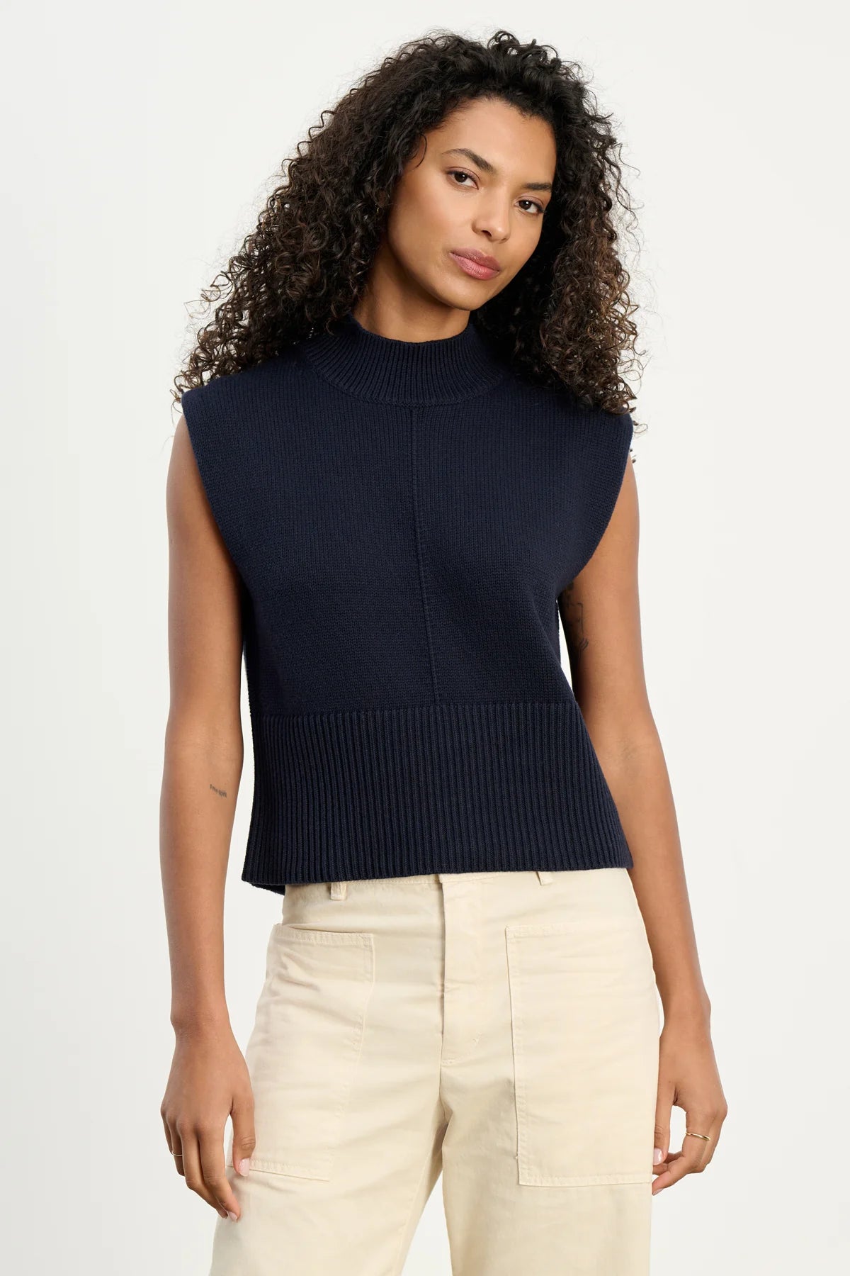 Electra Cotton Cashmere Sweater Vest Sweaters & Knits Velvet by Graham & Spencer