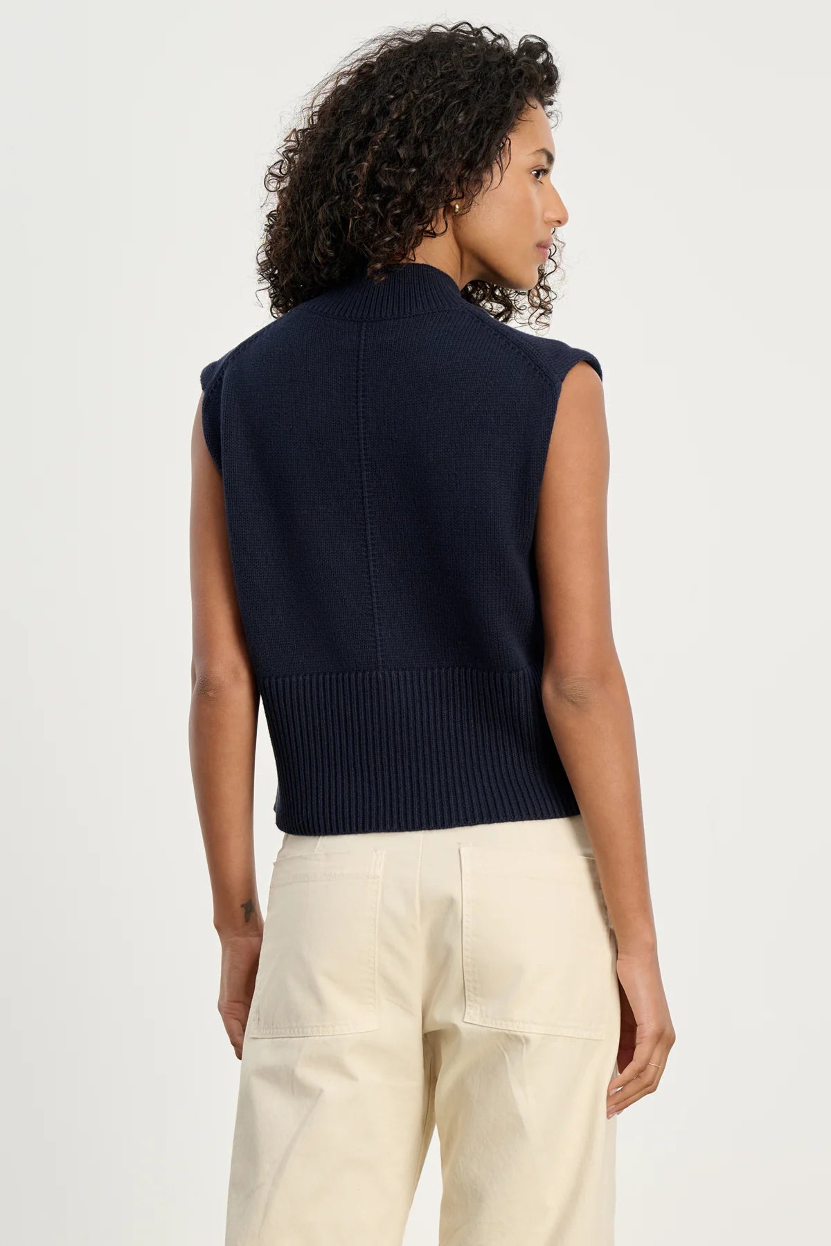 Electra Cotton Cashmere Sweater Vest Sweaters &amp; Knits Velvet by Graham &amp; Spencer