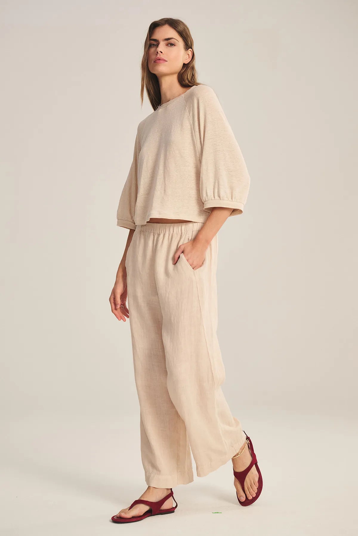 Lola Linen Pant Pants Velvet by Graham &amp; Spencer