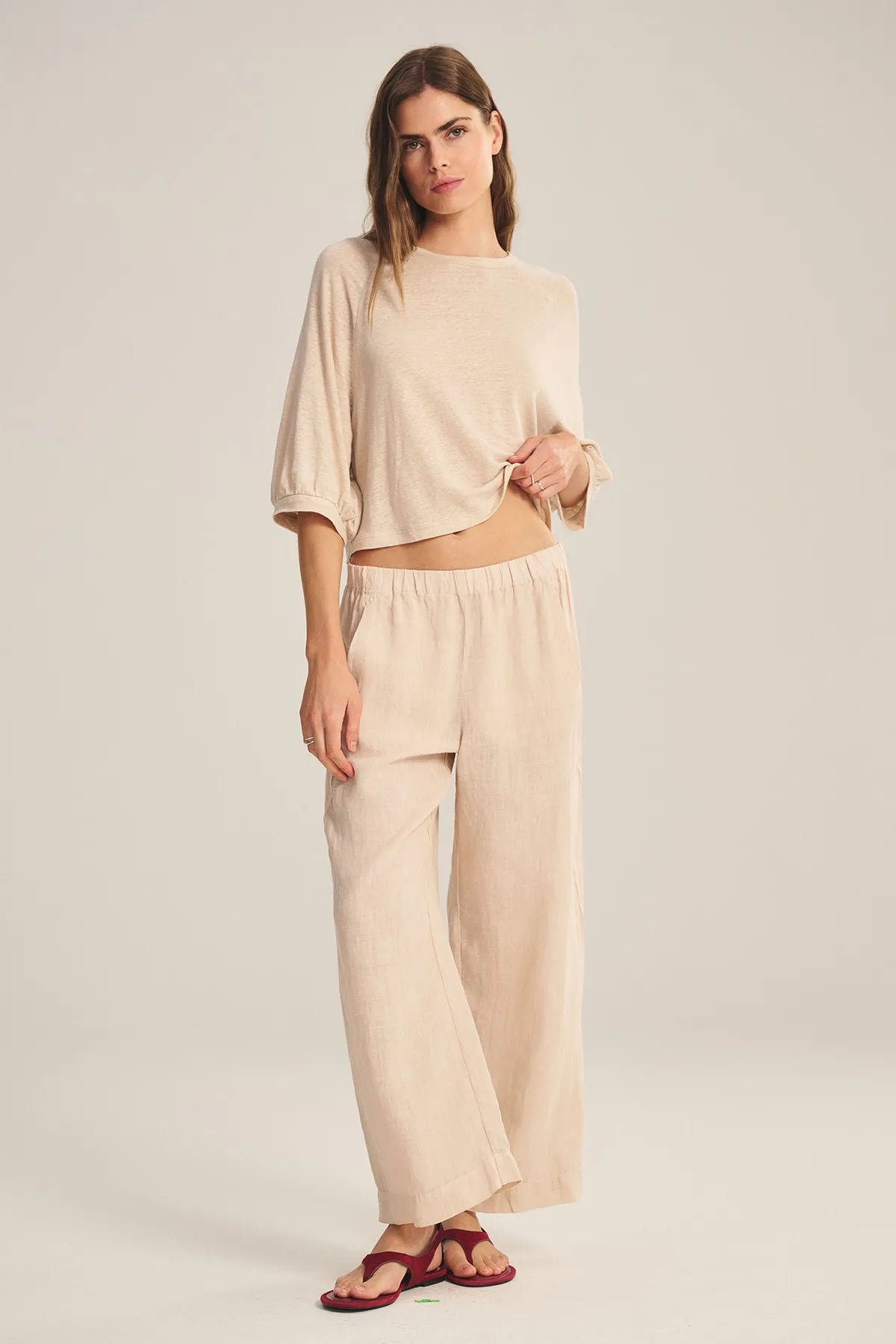 Lola Linen Pant Pants Velvet by Graham &amp; Spencer