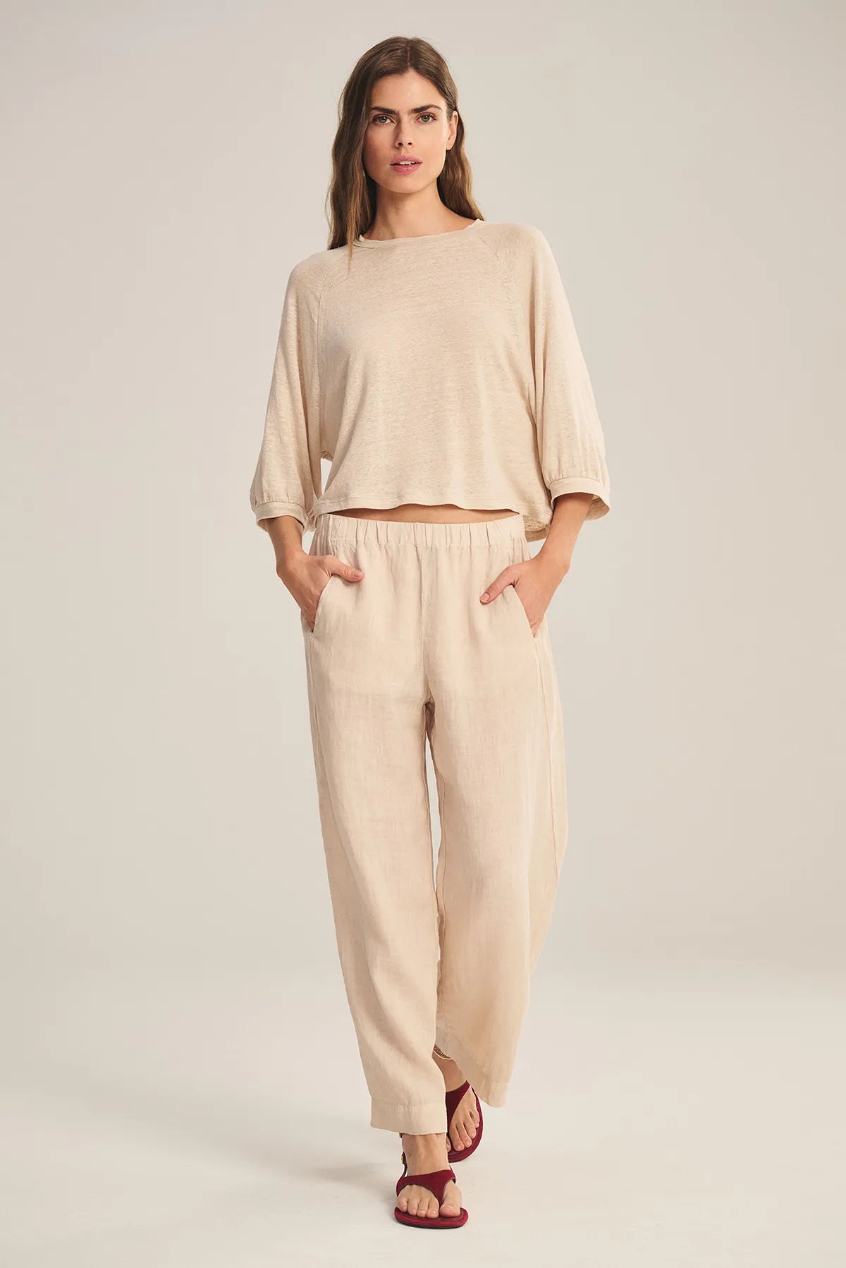 Lola Linen Pant Pants Velvet by Graham &amp; Spencer
