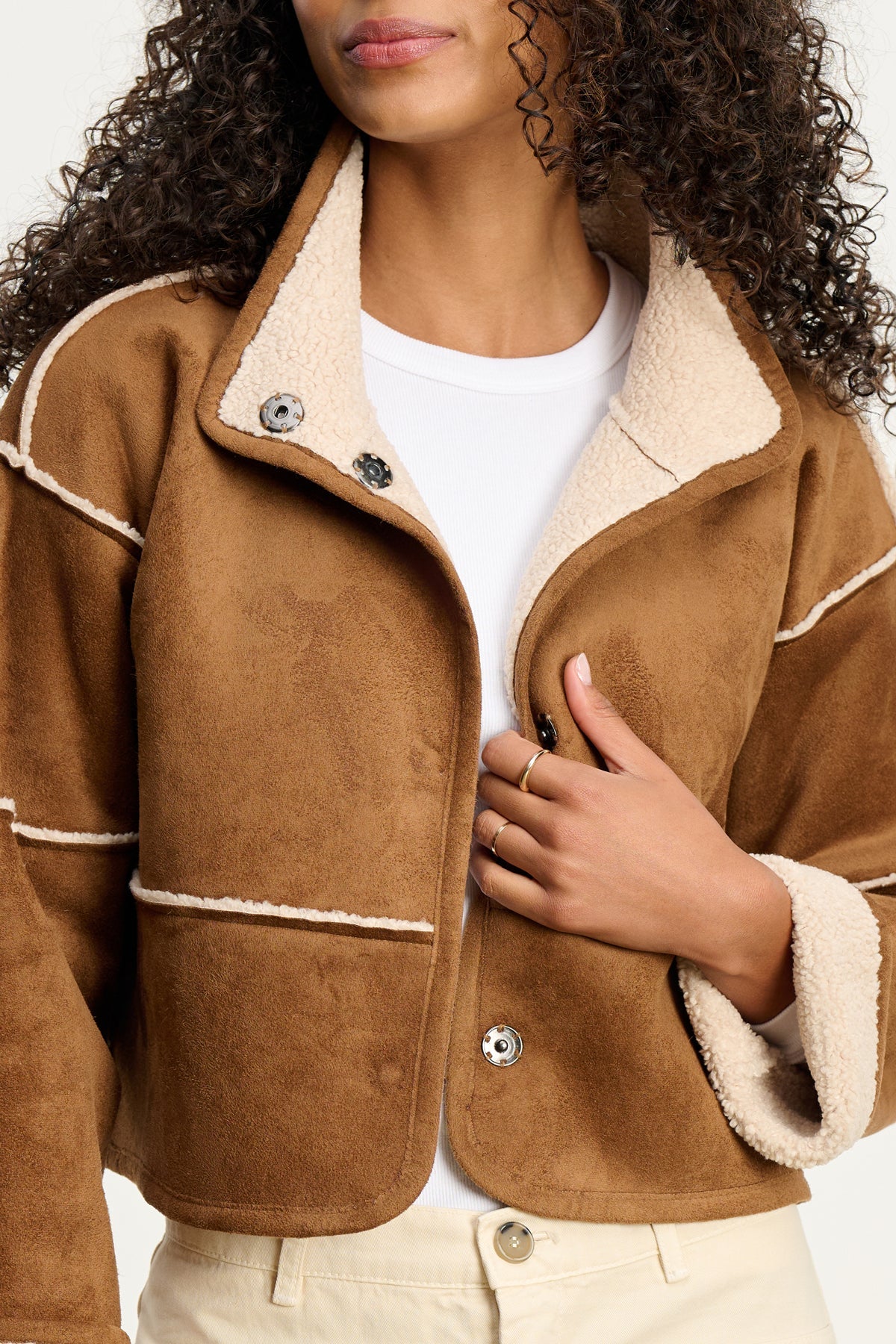 Kelly Luxe Sherpa Reversible Jacket Jackets &amp; Coats Velvet by Graham &amp; Spencer