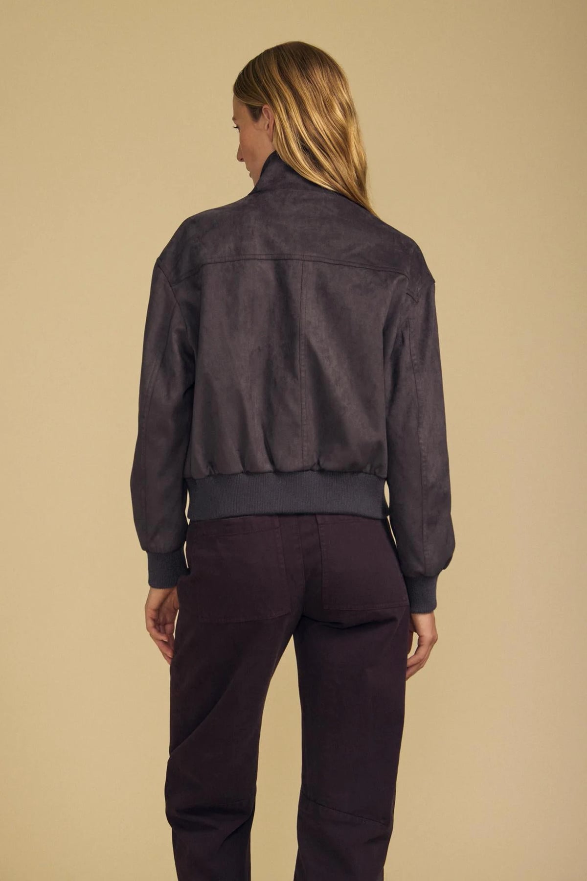 Quincy Faux Suede Bomber Jacket Jackets &amp; Coats Velvet by Graham &amp; Spencer