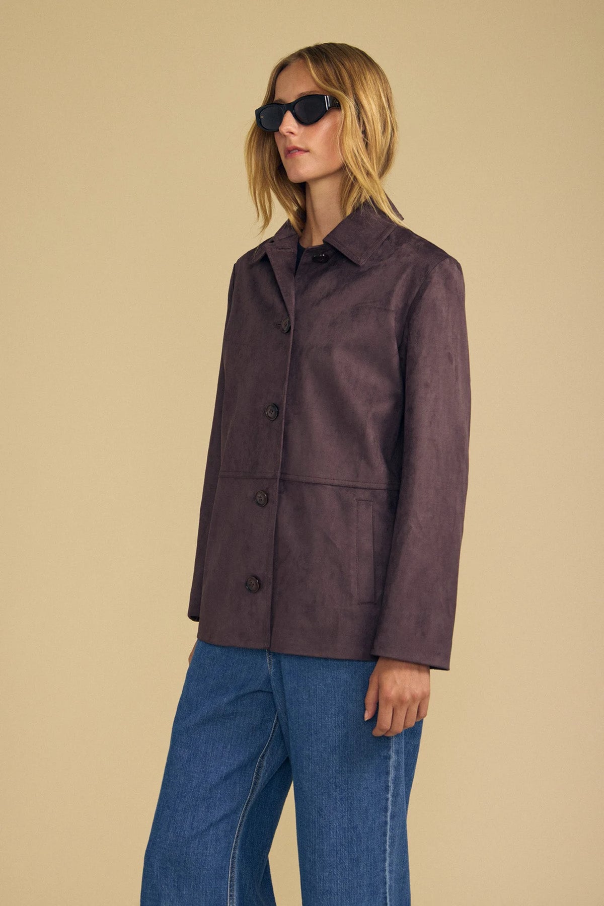Wendolyn Faux Suede Jacket Jackets &amp; Coats Velvet by Graham &amp; Spencer