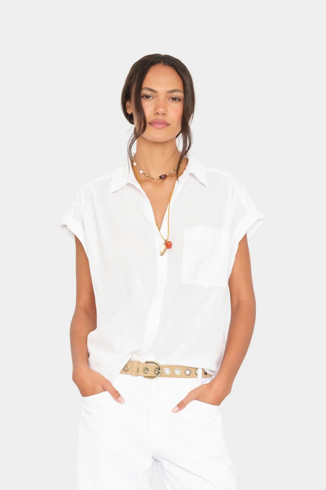 White Lexi Shirt Shirts & Tops Xirena