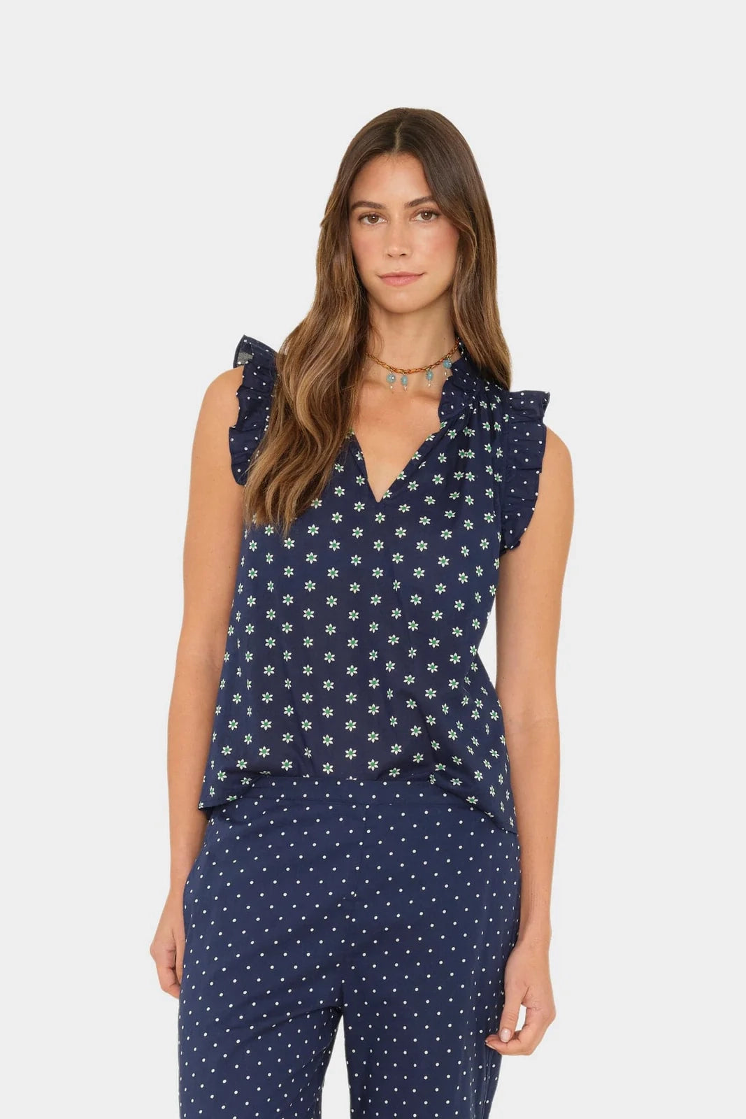 Navy Daisy Bex Top Shirts & Tops Xirena